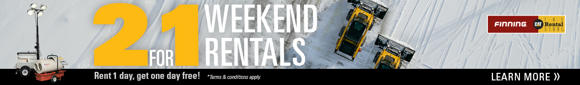 2 FOR 1 Weekend Rentals